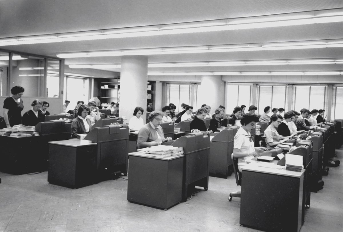 Office work in the 50s