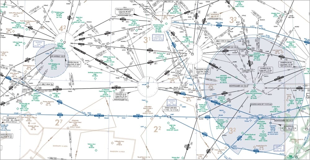 FAA map of the Houston airport
