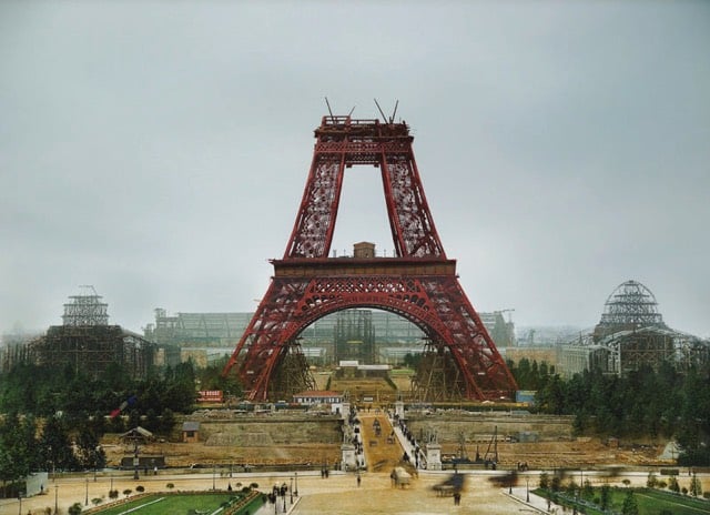 Colorized Eiffel Tower